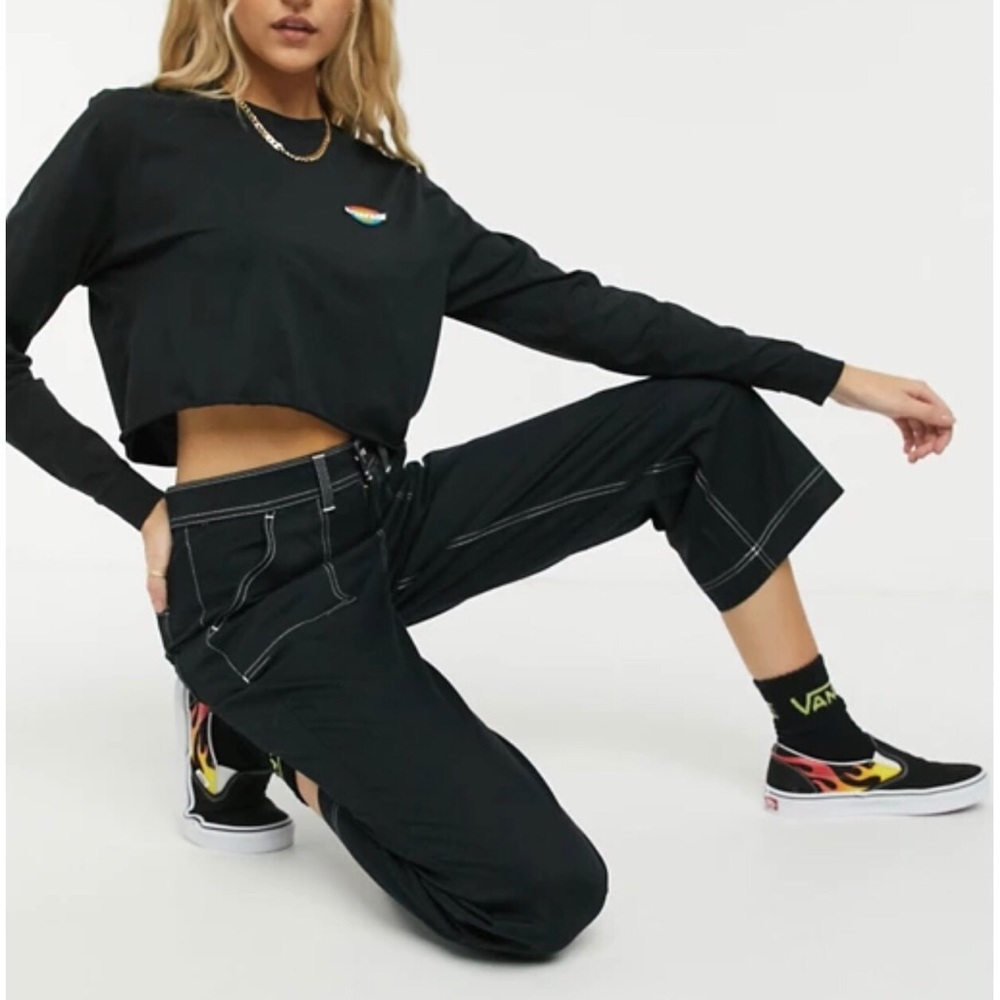 Vans in the Know Black Wide Leg Pant